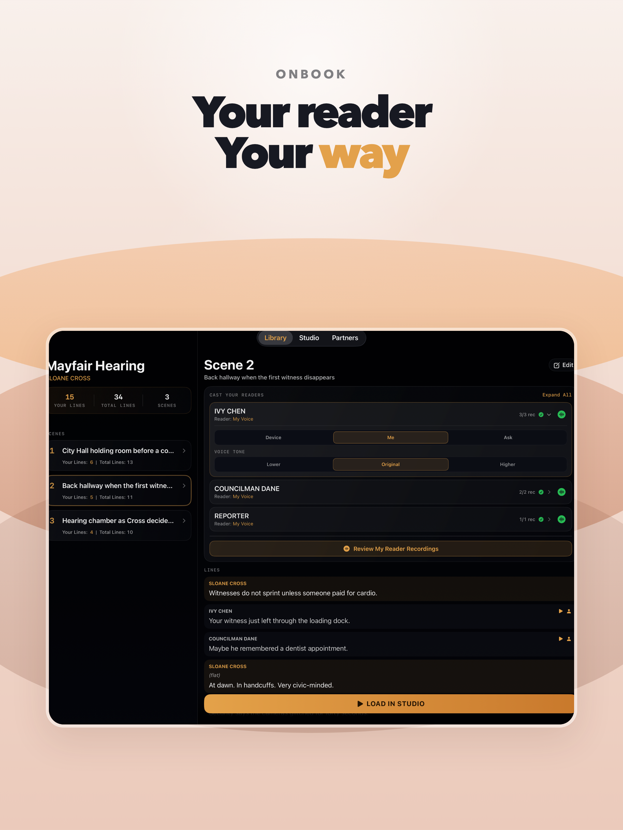 OnBook - Self-Tape & Rehearse