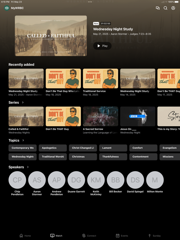 Westport Road Baptist Church iPad screenshot 2 - Education app