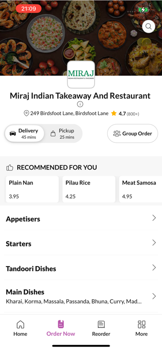 Miraj Restaurant Screenshot 2 of 4