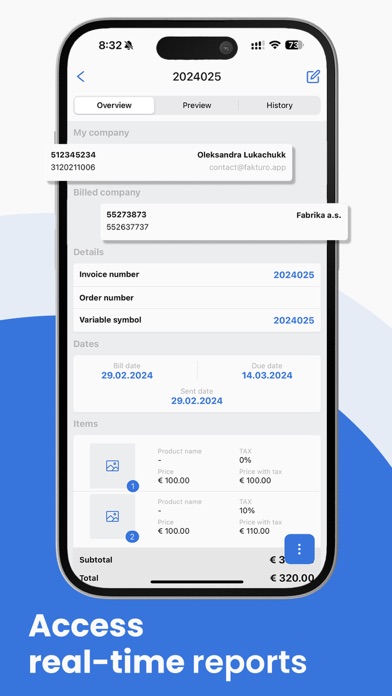 Fakturo - Custom invoicing Screenshot