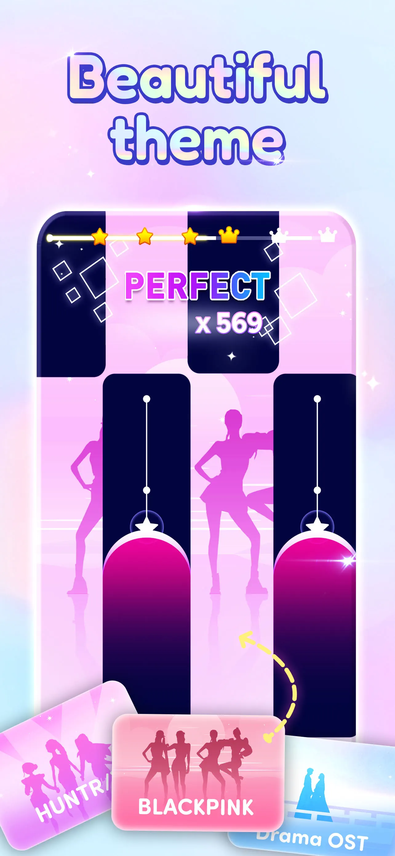 KPOP Piano Beat: Music Game screenshot 4