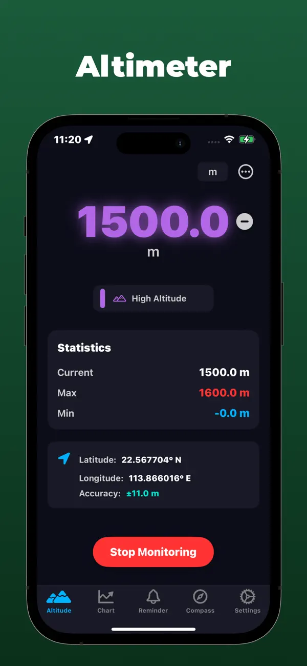 Screenshot #1 pour My Altitude: Chart & Compass