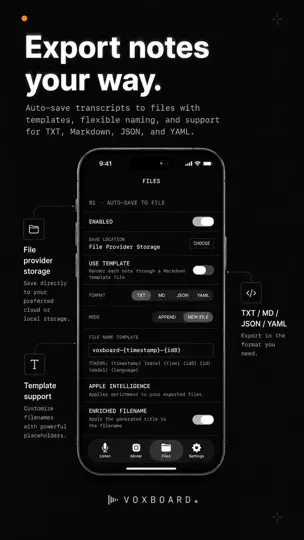 Capture d'écran de Voxboard sur iPhone 4
