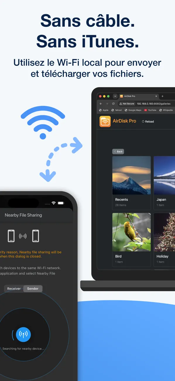 Screenshot #3 pour AirDisk: Transfert de fichiers