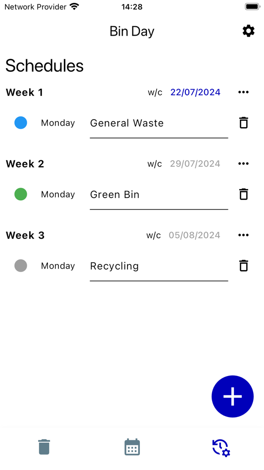 #3. Bin Day App (iOS) 来自: DANIEL CHRISTOPHER TUCK