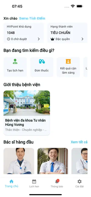 HungVuong Healthcare iPhone screenshot 2