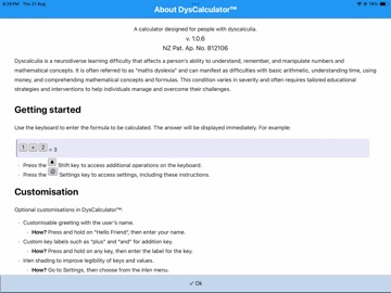 DysCalculator iPad screenshot