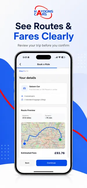 Haydons Cars Booking App screenshot 1