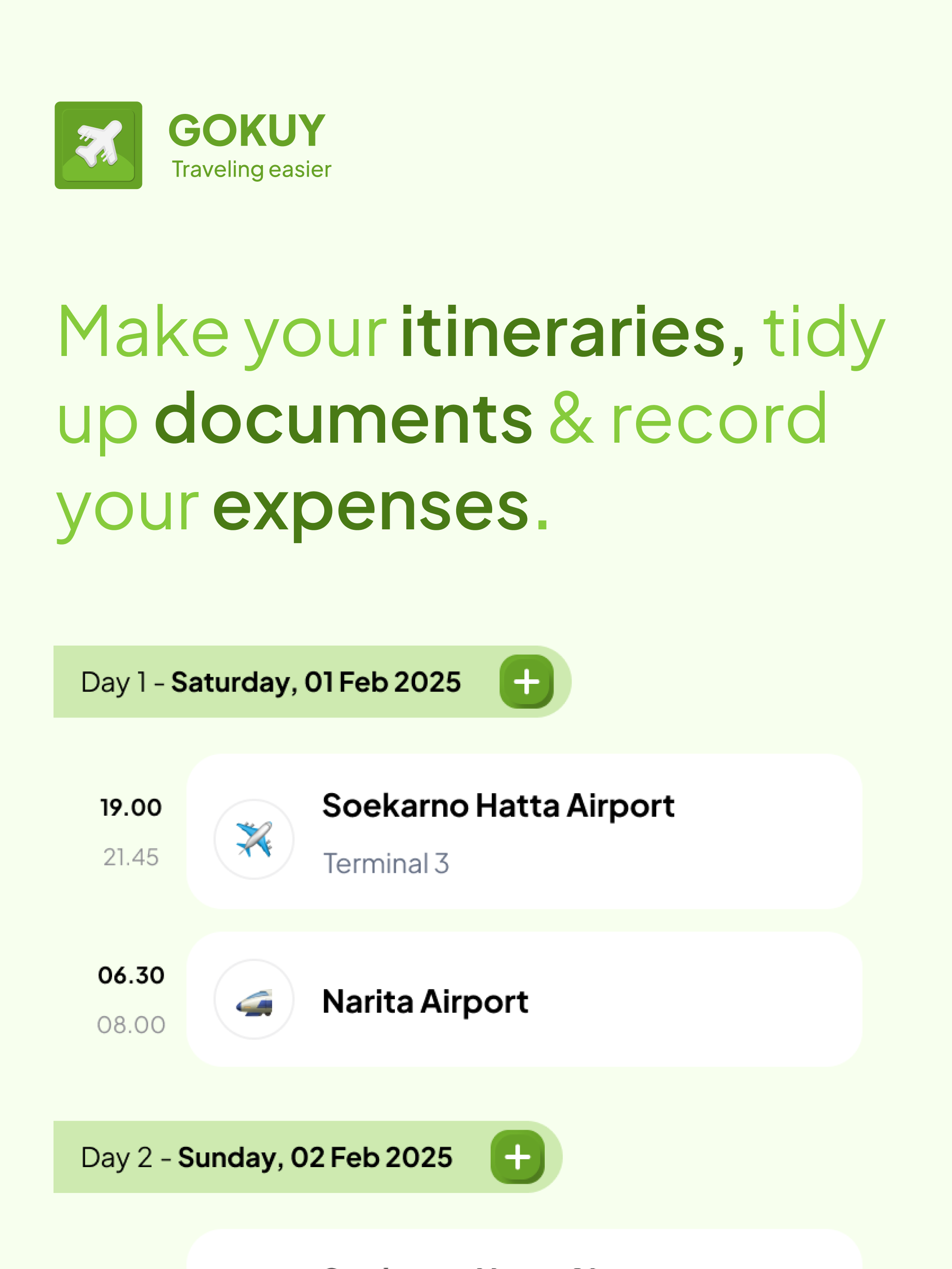 Gokuy: Itinerary App screenshot 7