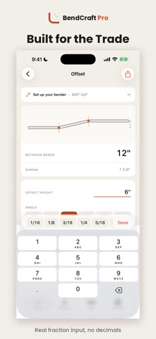 BendCraft Pro: Conduit Bender iPhone screenshot
