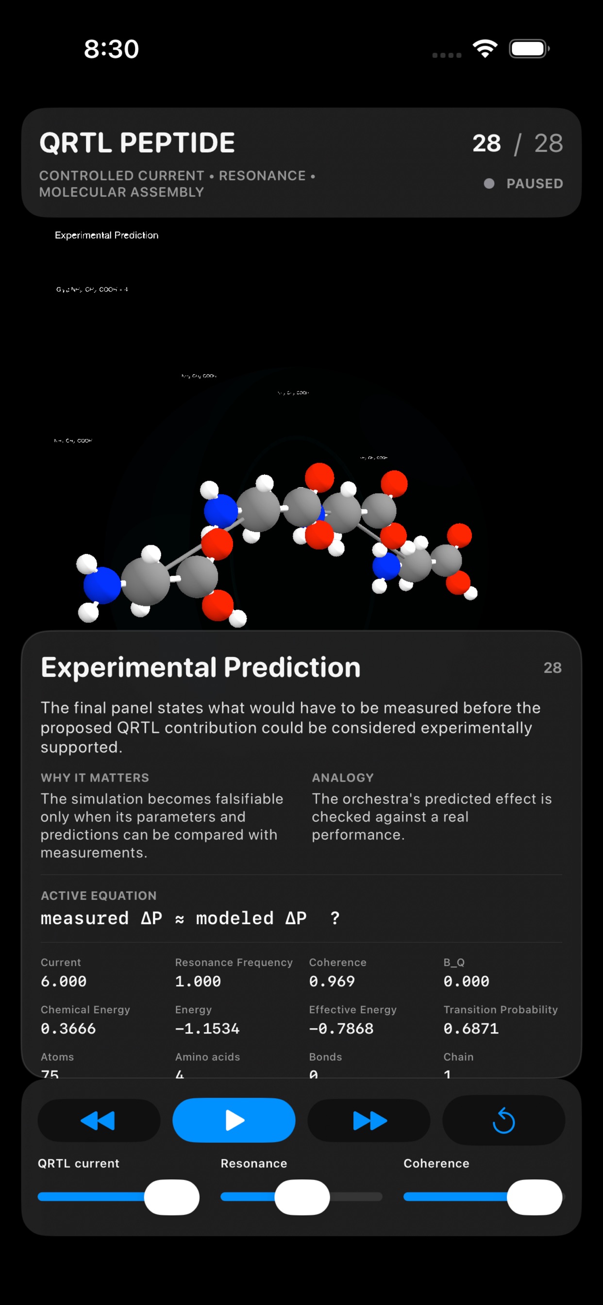 Screenshot 1 of Peptide Assembly
