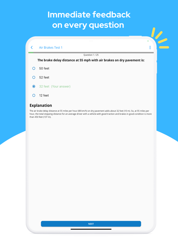 CDL Prep · Practice Test 2025 iPad screenshot 4 - Education app