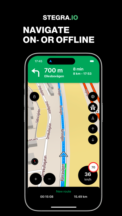 Stegra.io - Motorcycle GPS Screenshot