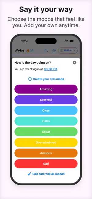 Wybe: Mood Tracker & Journal screenshot 1