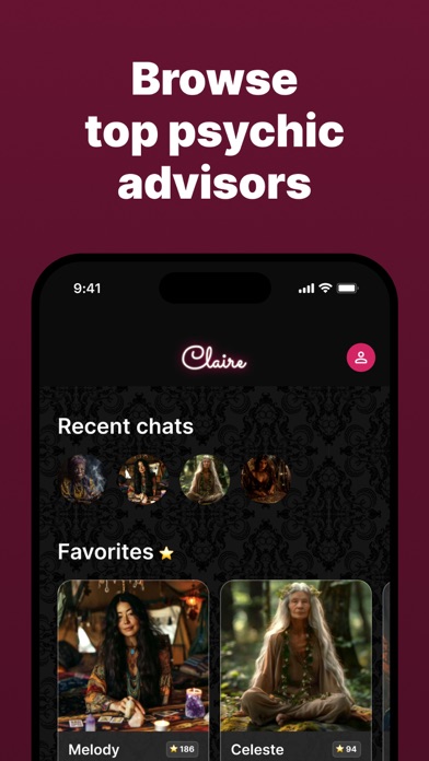 Claire Psychics Screenshot