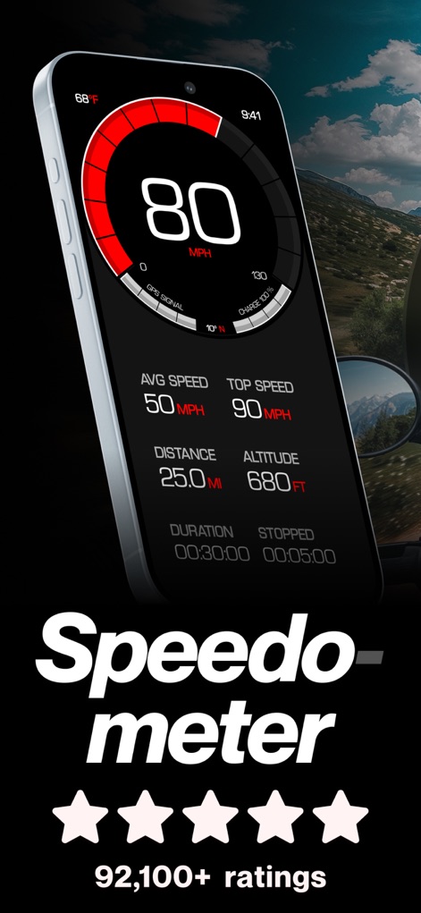 GPS Speedometer MPH Tracker - This screenshot showcases the app's comprehensive trip data, including real-time speed tracking and detailed summaries like average speed and distance covered.