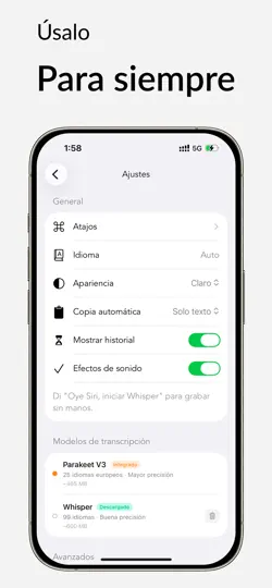 Captura de pantalla de Whisper Notes - Voz A Texto en iPhone 4
