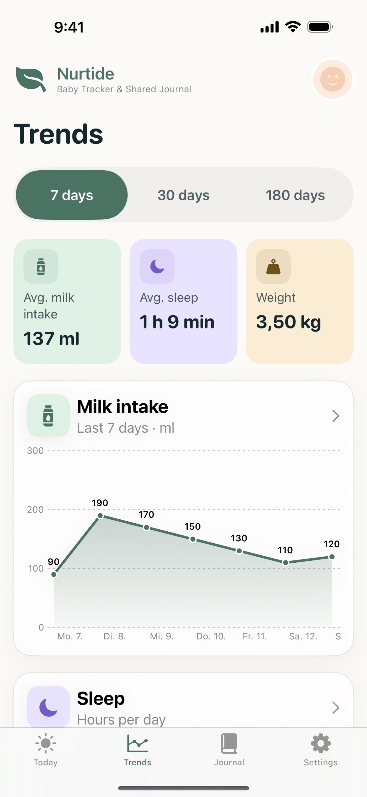 Screenshot 4 of Nurtide – Baby Journal