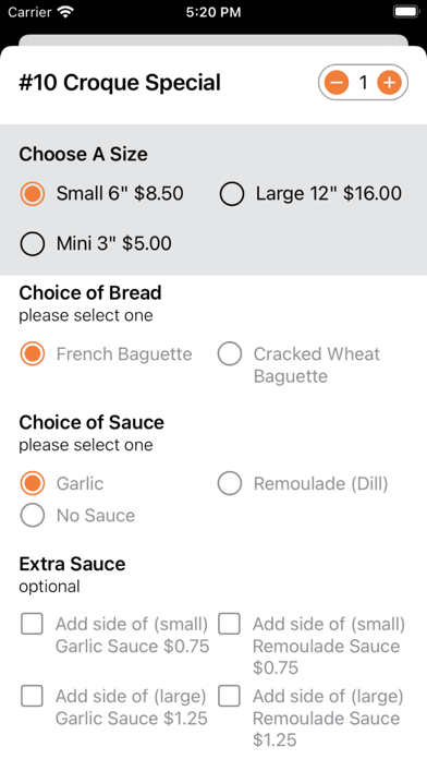 Croque Famous Sandwiches Screenshot