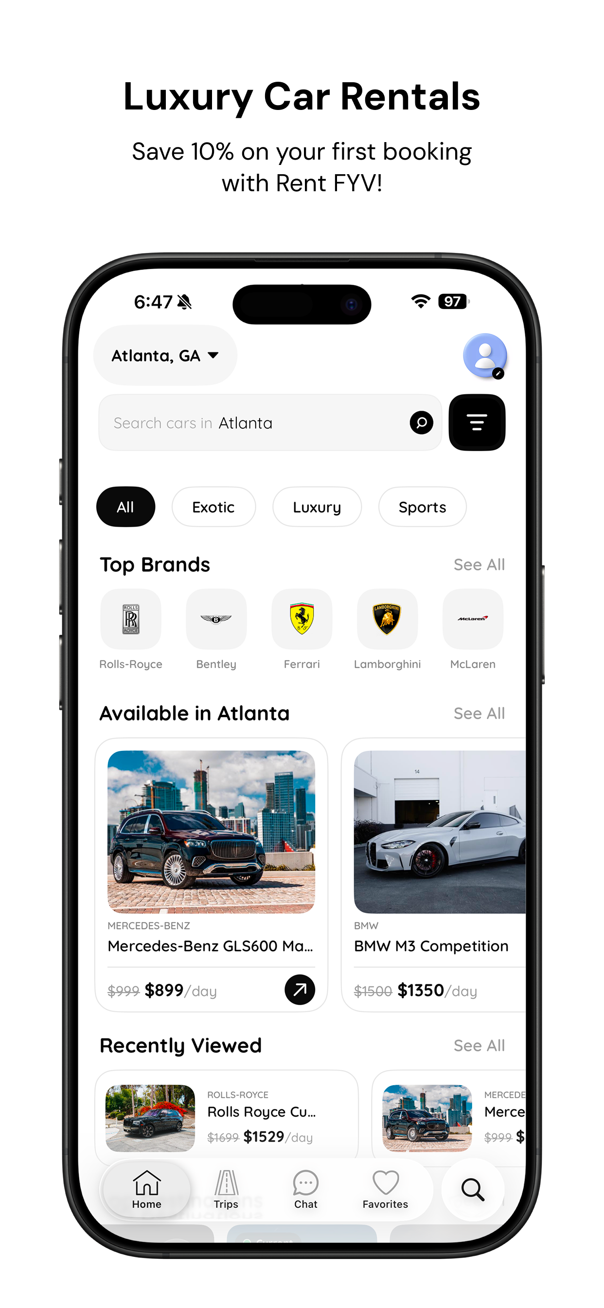 FYV- Car Rental Marketplace screenshot 2