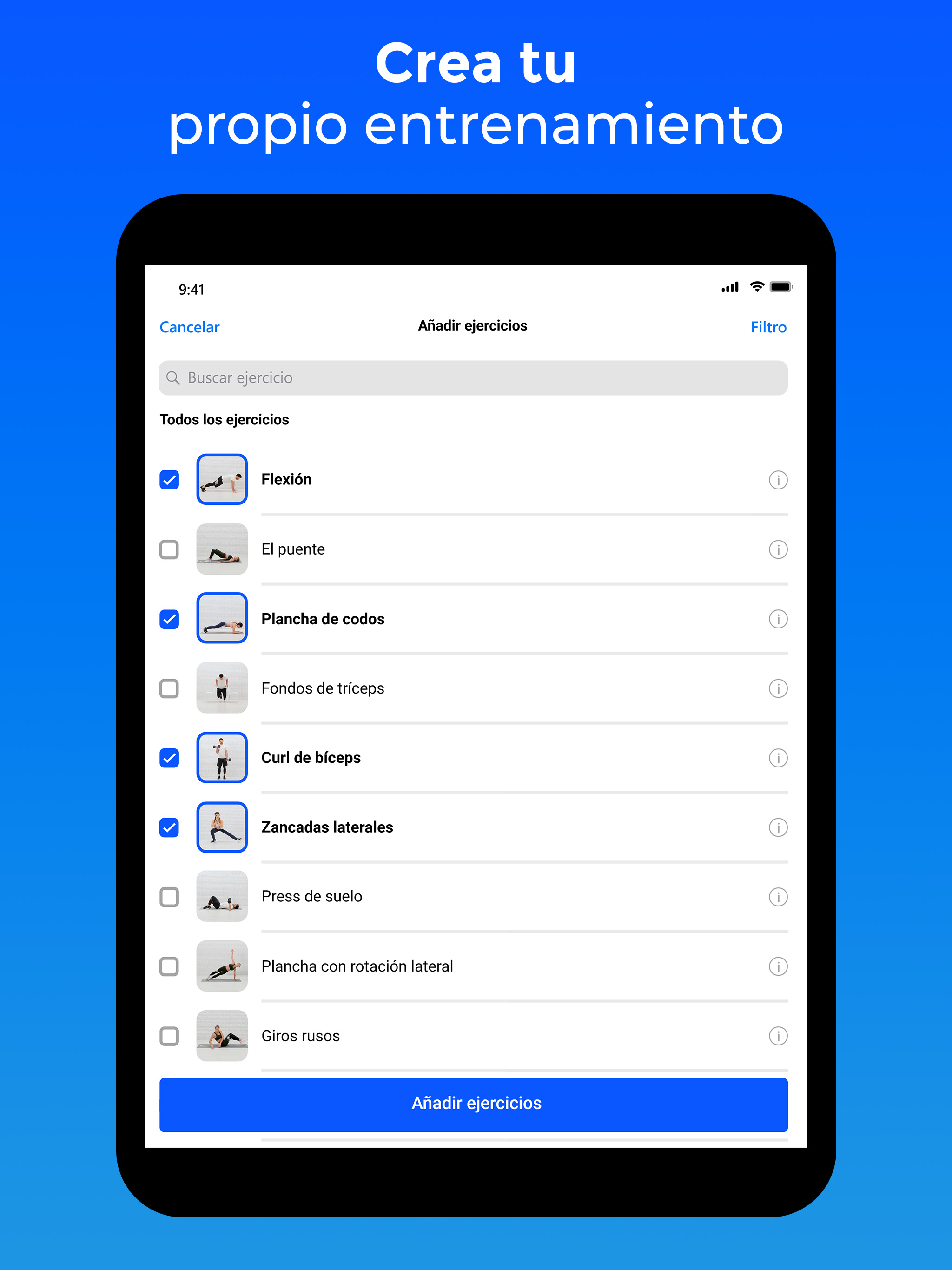 FizzUp: plan de entrenamientos