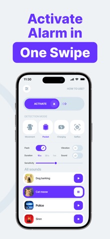 Don't Touch My Phone: App screenshot