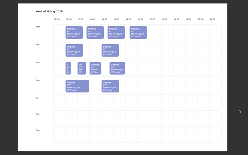 Schedule79 screenshot