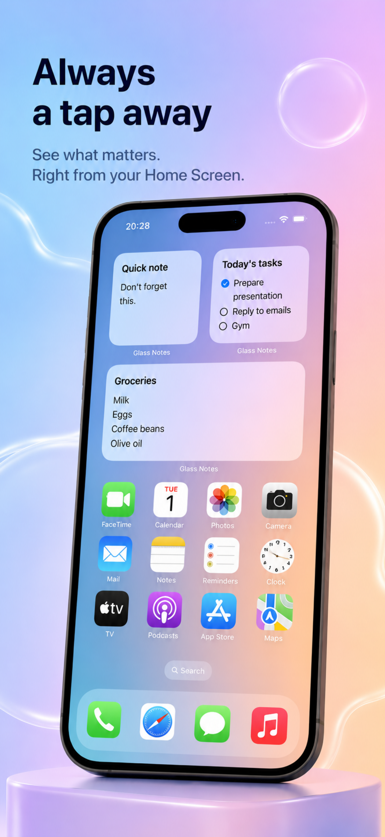 Glass Notes: Notes & Lists screenshot 3