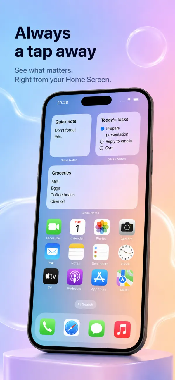 Glass Notes: Notes & Lists screenshot
