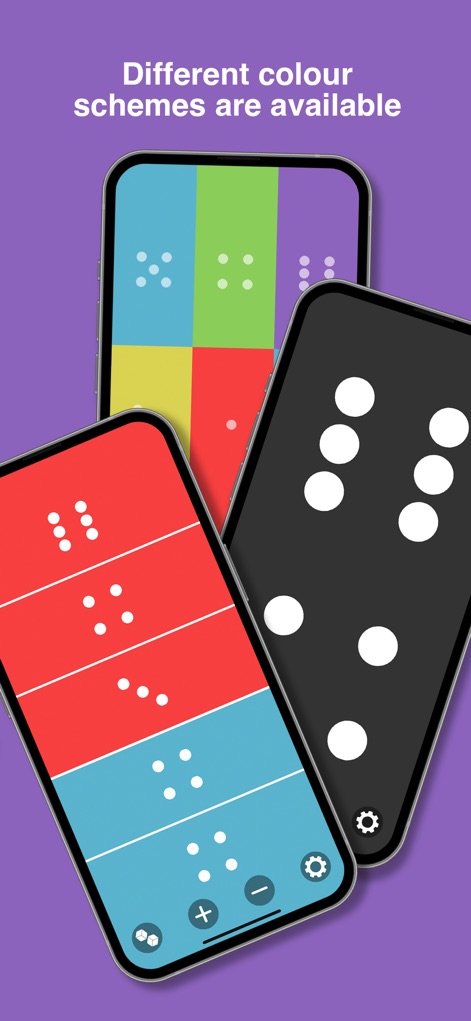 Dice Roller! - Dieses Tool bietet eine breite Palette an Farbschemata, von lebendigen rot-blauen Kombinationen bis hin zu eleganten schwarz-weißen Designs, um die Würfelansicht individuell anzupassen.