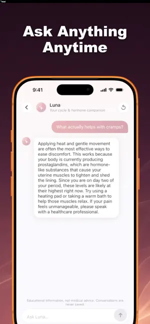 Lunaglow: Cycle & Hormones screenshot 2