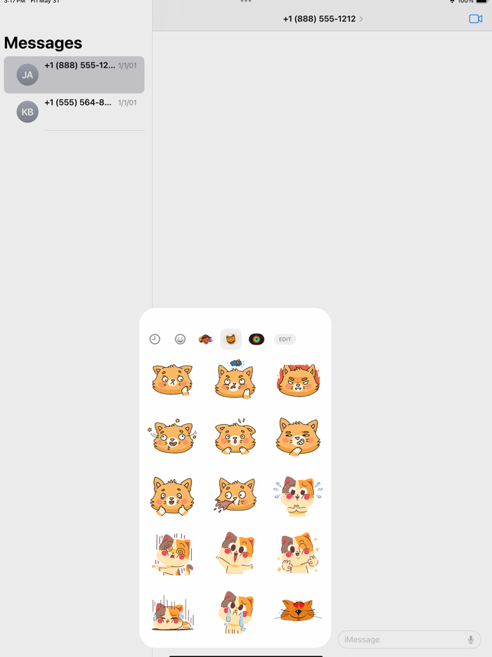 Cat Emotions Stickers