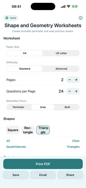 Printable Geometry Worksheets screenshot 4