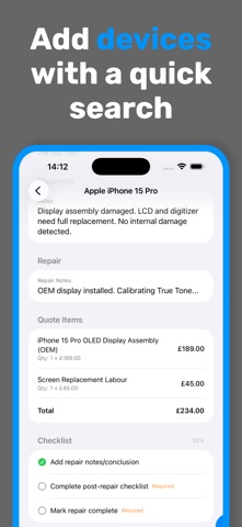 Repair Minder screenshot