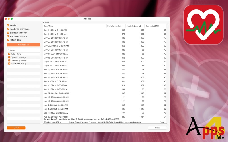 App screenshot