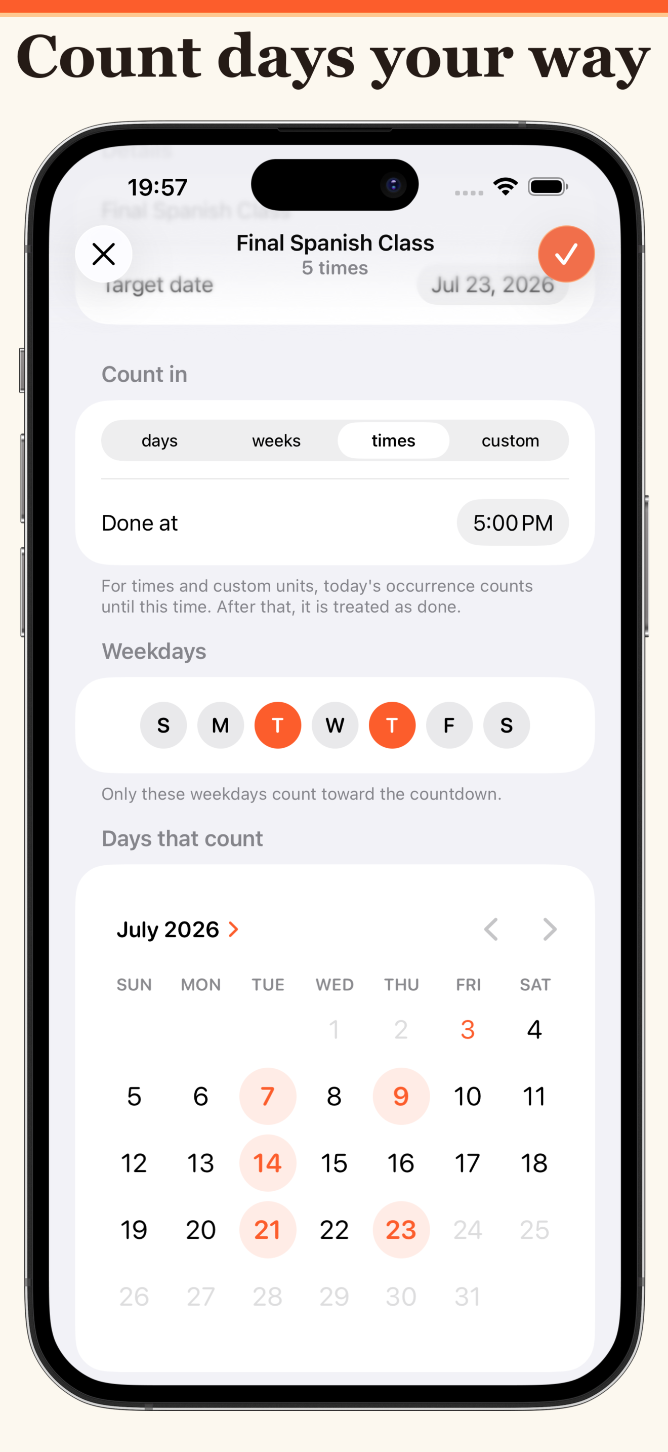 CountedDays: Countdown Widget screenshot 3
