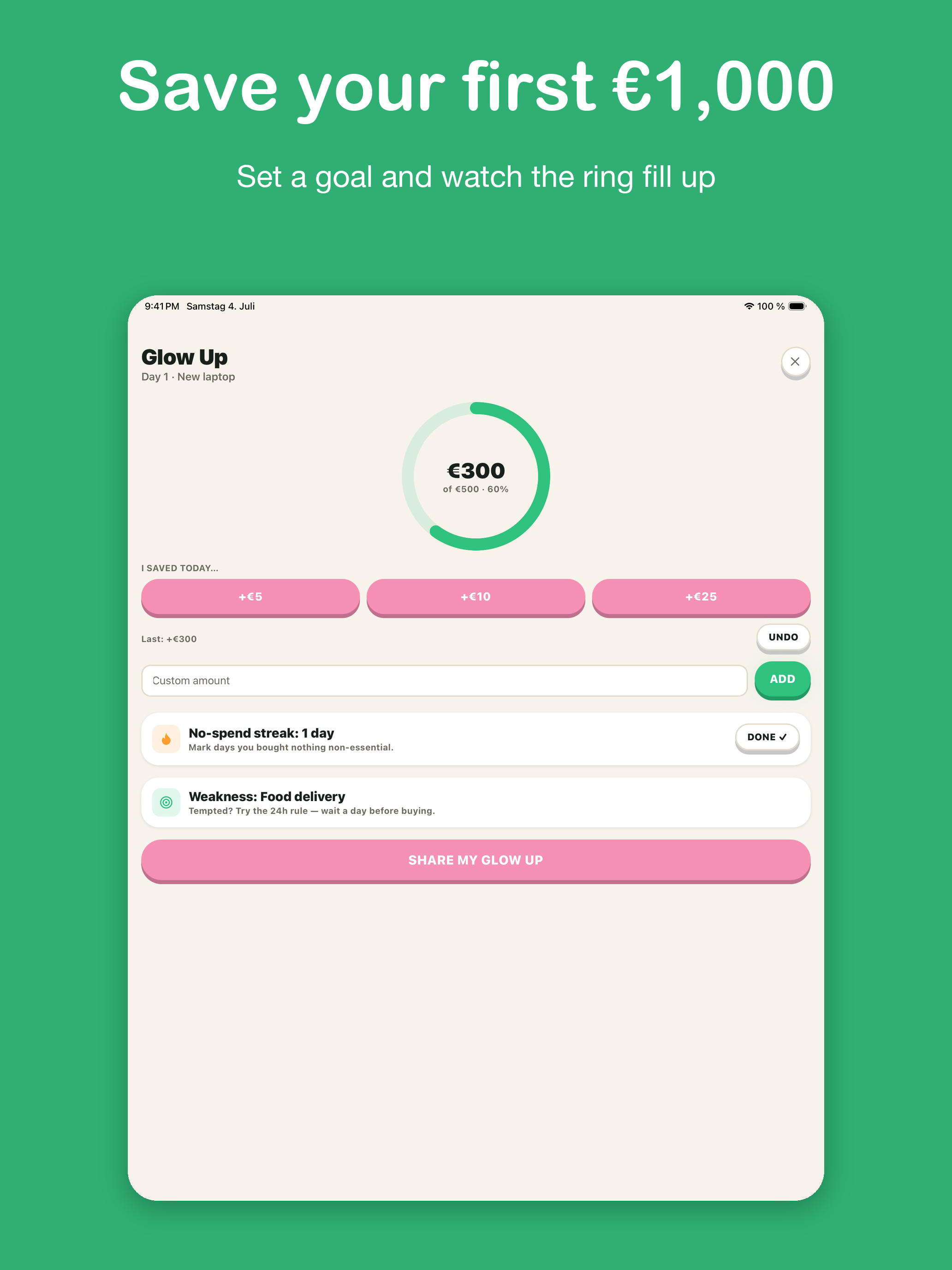 Money Glow Up: Savings Goals screenshot 7