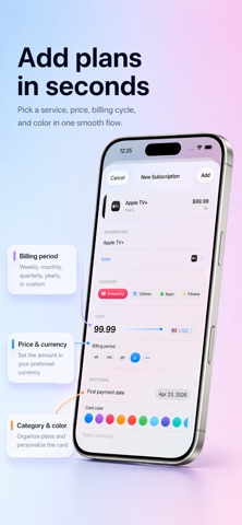 Monli: Subscriptions screenshot