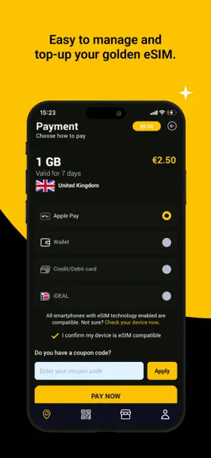 Golden eSIM - Global Internet screenshot 3