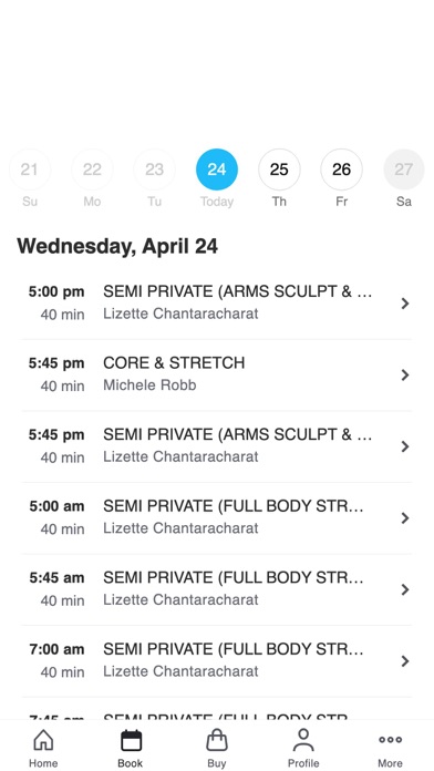 Drench Fitness Women’s Studio Screenshot