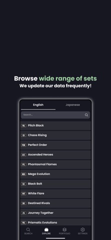 TCG Portfolio - Card Price App iPhone screenshot