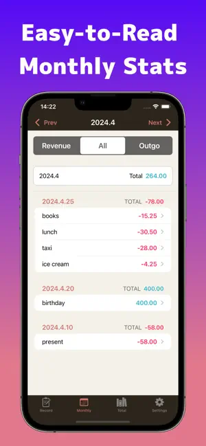 Simple Money Recorder screenshot 2