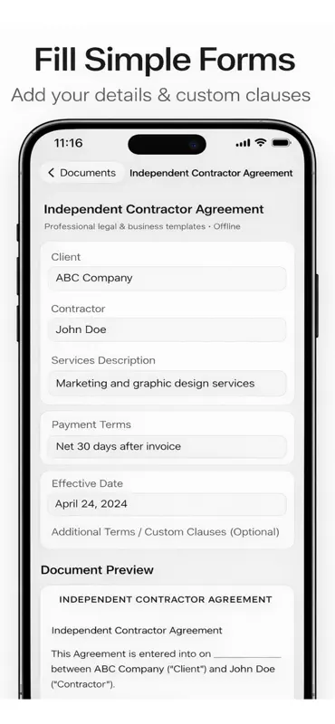 Legal Document Generator screenshot 5 of 7