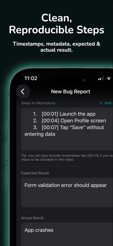 Bug Report Recorder - Developer Tools App | MWM