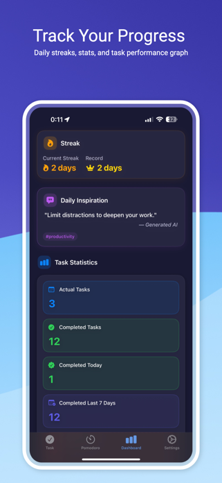 TaskFLY: Task Manager,Pomodoro Screenshot 4 of 10