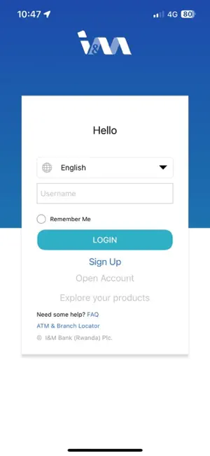 I&M Bank Rwanda screenshot 1
