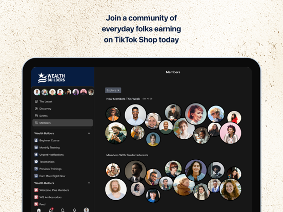 Wealth Builders Nation iPad screenshot 1 - Social Networking app