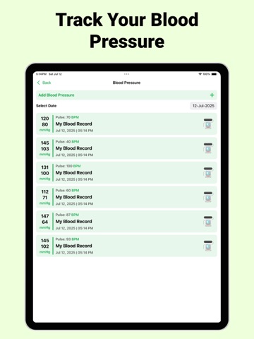 Blood Pressure Monitor:Tracker iPad screenshot