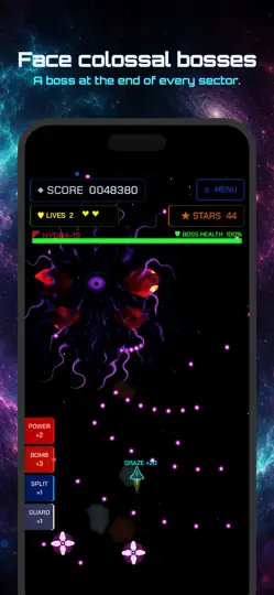Captura de pantalla de Starglax - Galaxy Fireship en iPhone 2