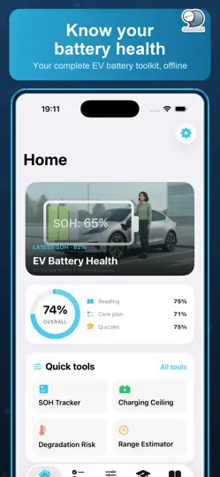 Скриншот EV Battery Health By ChatStick на iPhone 1